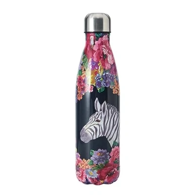 Image of Mikasa Wild At Heart 500ml Water Bottle, Zebra, Sleeved