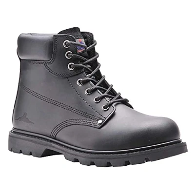 Image of Portwest Steelite Welted Safety Boot SBP HRO, Size: 39, Colour: Black, FW16BKR39