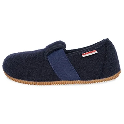 Image of Giesswein Unisex kids Weidach Slippers, Blue Ocean, 10 UK Child