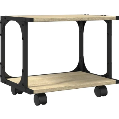 Image of vidaXL Printer Stand 2 Tier Sonoma Oak 41x28x33.5 cm Engineered Wood