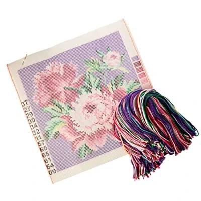Image of Collection d&#039;Art Cross Stitch Cushion: Cabbage Rose