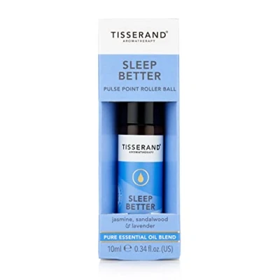 Image of Tisserand Aromatherapy Sleep Better Pulse Point Roller Lavender, Jasmine &amp; Sandalwood Essential Oils 100% Natural Pure 10ml