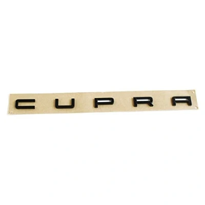Image of SEAT Emblem, Logo for Leon (5F) Cupra, Glossy Black Vehicle Standard Fit, Rear, Vinyl,