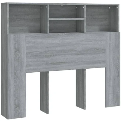 Image of vidaXL Headboard Cabinet Grey Sonoma 120x19x103.5 cm