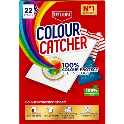 Image of Colour Catcher Protection Sheets (1 pack x 22 sheets), for Mixed Washes to Avoid Run Accidents, Made of 100% Naturally Derived &amp; Biodegradable Fibres