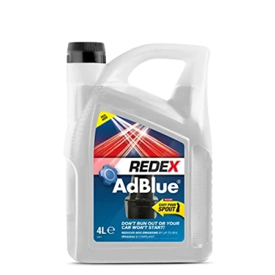 Image of Redex AdBlue Additive 4L, With Easy Pour Spout, Reduces NOX Emissions, Quick &amp; Filling, Keep Spare In Boot, Premium Quality Diesel Exhaust Fluid, No Spill Bottle, 4 Litres