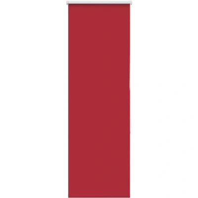 Image of vidaXL Roller Blind Blackout Red 45x150 cm Fabric Width 40.7 Polyester