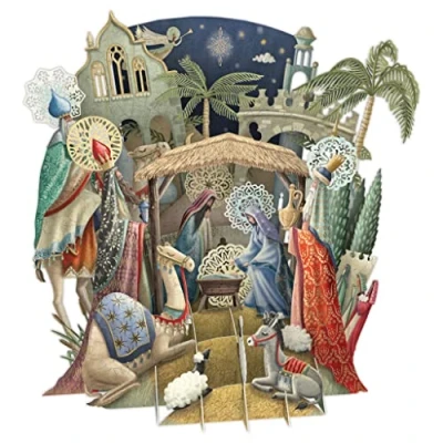 Image of Nativity Scene 3D Pop Up Christmas Greeting Card, XTW024