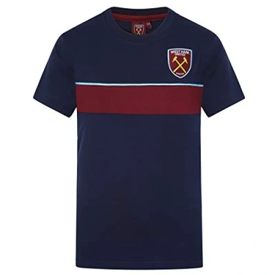 Image of West Ham United FC Official Gift Boys Poly T Shirt Navy 8 9 Years MB