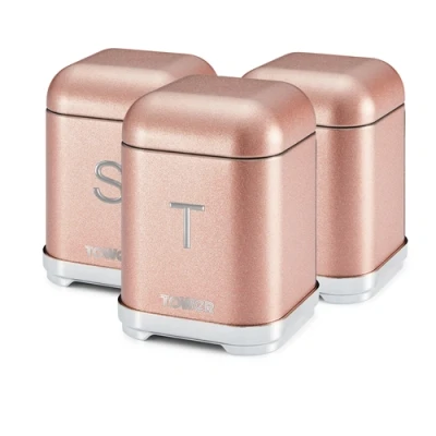 Image of Tower Glitz Set Of 3 Canisters