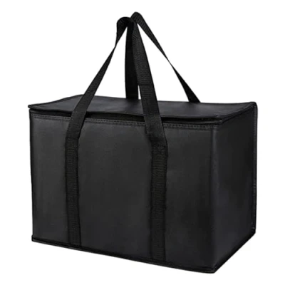 Image of Insulated Food Delivery Bag, Thermal Cooler Large Bag Reusable Grocery Bags Pizza Bags, Hot/Cold For Takeaway, Catering
