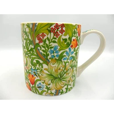 Image of Large William Morris Golden Lilly Design Jumbo China Mug for The Abbeydale Collection.