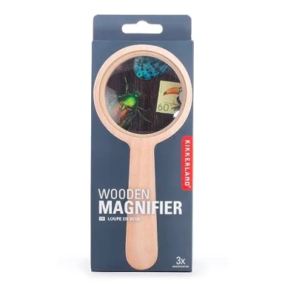 Image of Kikkerland Wooden Magnifier (MG58)