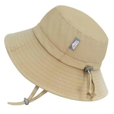 Image of JAN &amp; JUL Baby Infant Bucket Hat, 50+ UPF (S: 0 6 Months, Olive Khaki)