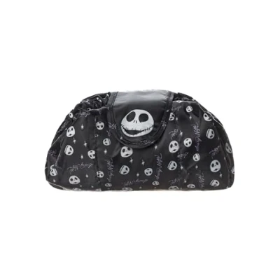 Image of Disney The Nightmare Before Christmas Womens Makeup Bag Ladies Black Cosmetic Pouch with Jack Skellington Character All Over Print Adult &amp; Teen Travel Beauty Case Classic Movie Merchandise Gift