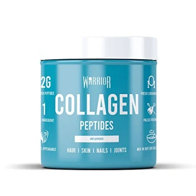 Image of Warrior Collagen Peptides Powder 180g Made from Premium Bovine Hydrolysed to Promote Healthy Skin, Hair, Nails, and Joints (Unflavoured)
