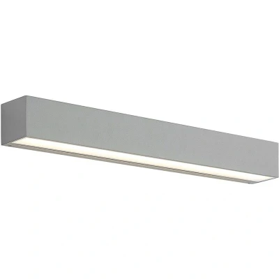 Image of Lucande LED wall lamp Lengo, 50 cm, silver, 2 bulb, IP65