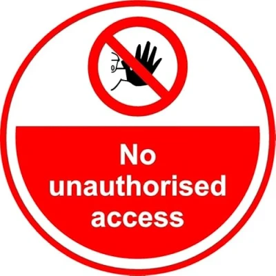 Image of No unauthorised access floor sticker Self adhesive graphic (300mm x 300mm)