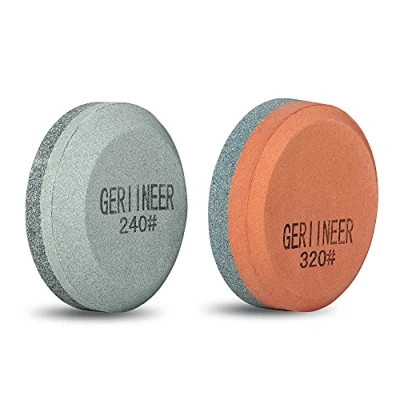 Image of GERIINEER 2 Pcs Axe Sharpener, in 1 Whetstone Knife Sharpening Stone, Stones for Garden Tools Kitchen Knives Chisels Axes (2 Pcs#2)