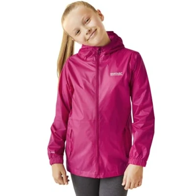 Image of Regatta Kids Pack it III Waterproof Jacket Pink 2 Yrs