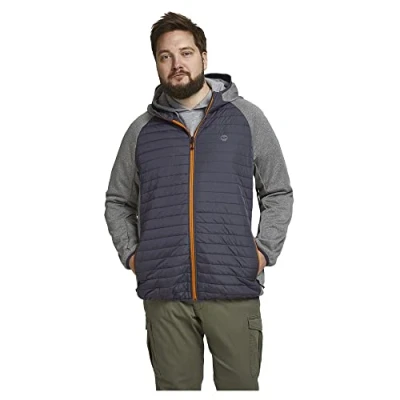 Image of JACK &amp; JONES Men&#039;s Jjemulti Quilted Jacket Ps Noos, Grey melange. Details: set in sleeves, XXXXXXL