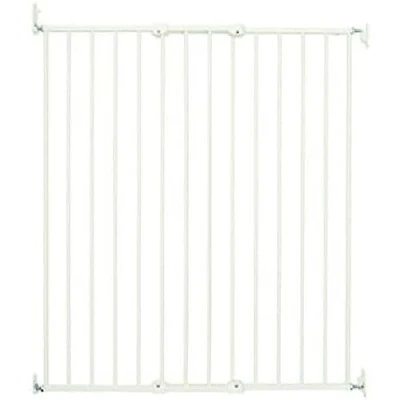 Image of Scandinavian Pet Design Extra Tall Extendable Dog Gate, 62.5 106.8 cm/24.6 42 inches wide, 103 cm/40.5 high, Stair Gate/Pet Gate/Safety Metal, White, Made in Denmark