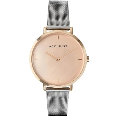 Image of Accurist 8348 Ladies Pink Milanese Watch