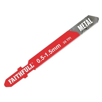 Image of Faithfull JBT118G Jigsaw Blades Metal (Pack of 5)
