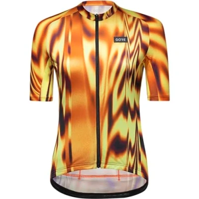 Image of GORE WEAR Breathable Women&#039;s Cycling Jersey, Spirit Paint, Fast Moisture Wicking, Unique Design, Short Sleeve Shirt