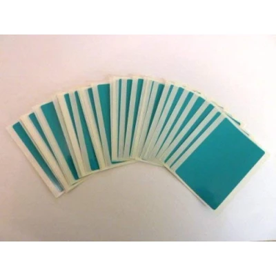 Image of 30 Labels, 75x50mm Rectangle, Turquoise, Colour Code Stickers, Self Adhesive Sticky Coloured Labels
