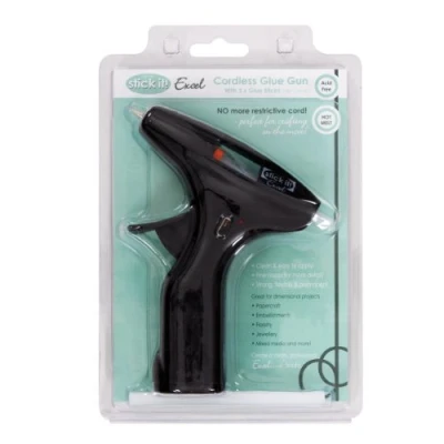 Image of Stick it Hot Melt Cordless Glue Gun, Includes 3 Sticks, Black, Set of 4, Tube for Home Craft and School Supplies, Card Making, Scrapbook Accessories Kids