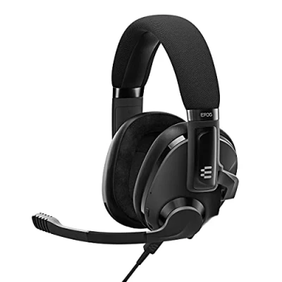 Image of EPOS H3 Hybrid Closed Acoustic Gaming Headset With Bluetooth USB A PC &amp; 3.5mm Console Cable Dual Microphones Lightweight Easy Adjustment Long Battery Life Multi Platform Compatible Black