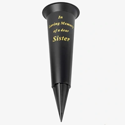 Image of In Loving Memory sister grave flower vase funeral spike/ memorial