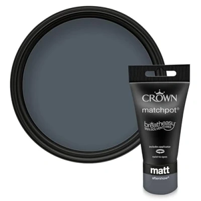 Image of Crown Walls and Ceilings Matt Emulsion Paint, Aftershow 40ml Sample