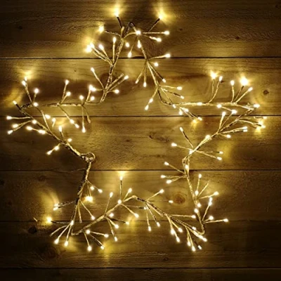 Image of Snowtime 60cm Gold Christmas Star 150 Warm White LED Indoor/Outdoor Decorations