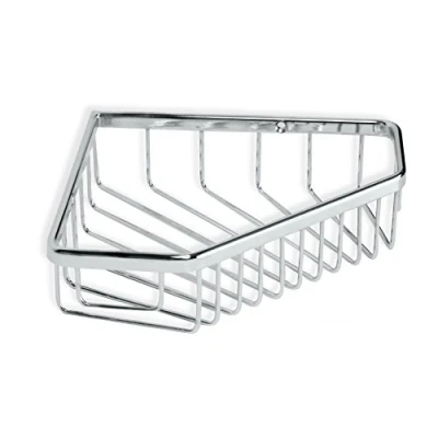 Image of TATAY Krom corner basket, functional and practical design, made of chrome plated brass stainless steel.