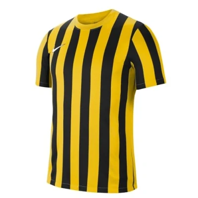 Image of NIKE CW3813 719 M NK DF STRP DVSN IV JSY SS Sweatshirt Men&#039;s TOUR YELLOW/BLACK/WHITE Size