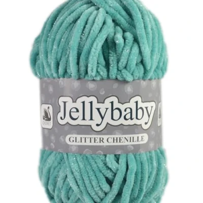 Image of Cygnet Jellybaby Glitter Chenille Chunky Knitting Yarn (Spring Green 022)
