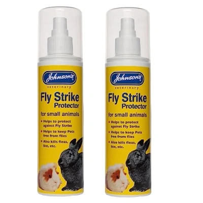 Image of 2 PACK JOHNSONS VETERINARY SMALL ANIMAL RABBIT FLY STRIKE PROTECTOR 150ML