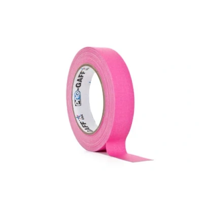 Image of ProTapes/Permacel 24mmx25 yard Fluorescent Gaffer Cloth Tape Pink