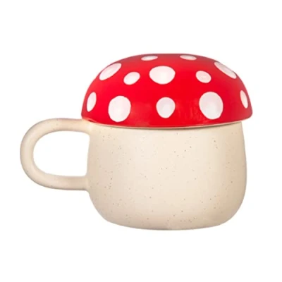 Image of Sass &amp; Belle Red Mushroom Mug with Lid