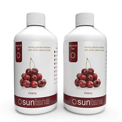 Image of Suntana Cherry Fragranced Spray Tan Solution (Medium 10%) 500ml (2 x 250ml)