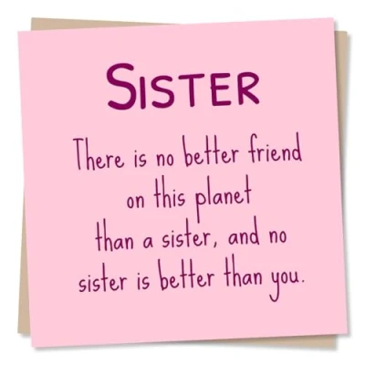 Image of Sister Birthday Card There Is No Better Friend On This Planet Than A Pink For