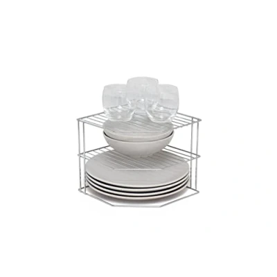 Image of simplywire 3 Tier Plate Rack Kitchen Cupboard Organiser Chrome