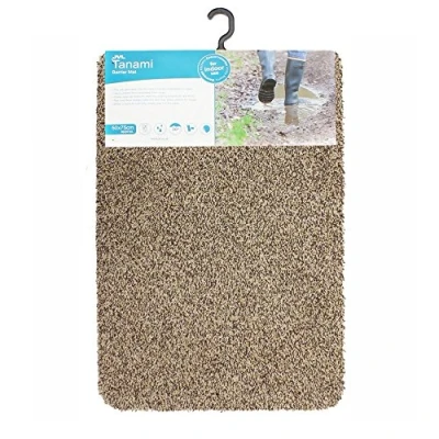 Image of JVL Tanami Machine Washable Barrier Door Mat, Beige, 50 x 75 cm