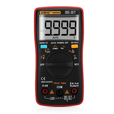 Image of Akozon Handheld Digital Multimeter,ANENG AN8009 9999 Counts Multimeter True RMS AC/DC Voltage Electronic Meter Continuity,Frequency, Tests Diodes,Transistors,Temperature Tester LCD Display