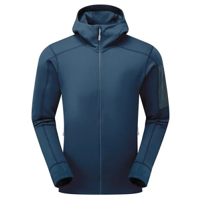 Image of Rab Men&#039;s Modulus Hoody Warm Fleece Jacket for Trekking &amp; Climbing Tempest Blue Medium