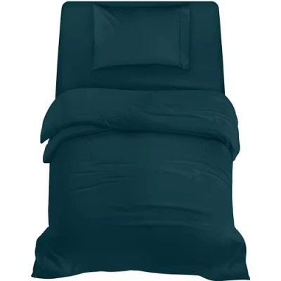 Image of Utopia Bedding 3 Piece Single Set Duvet Cover, Fitted Sheet with Pillow case Soft Brushed Microfiber (Teal)