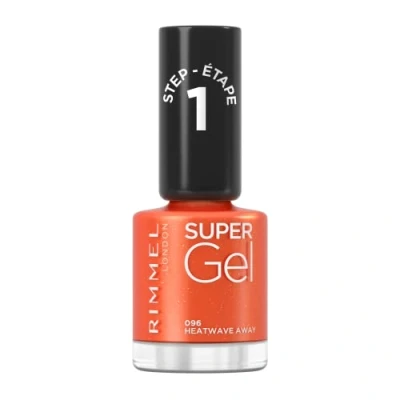 Image of Rimmel London Super Gel Nail Polish, 96 Heatwave Away, 12ml