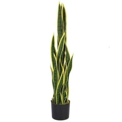 Image of HYGRAD BUILT TO SURVIVE Large Artificial Fake Tree Plants Indoor Decorative In Pot Outdoor Plant Pots Flora Exotic (Snake sansevieria 90cm)